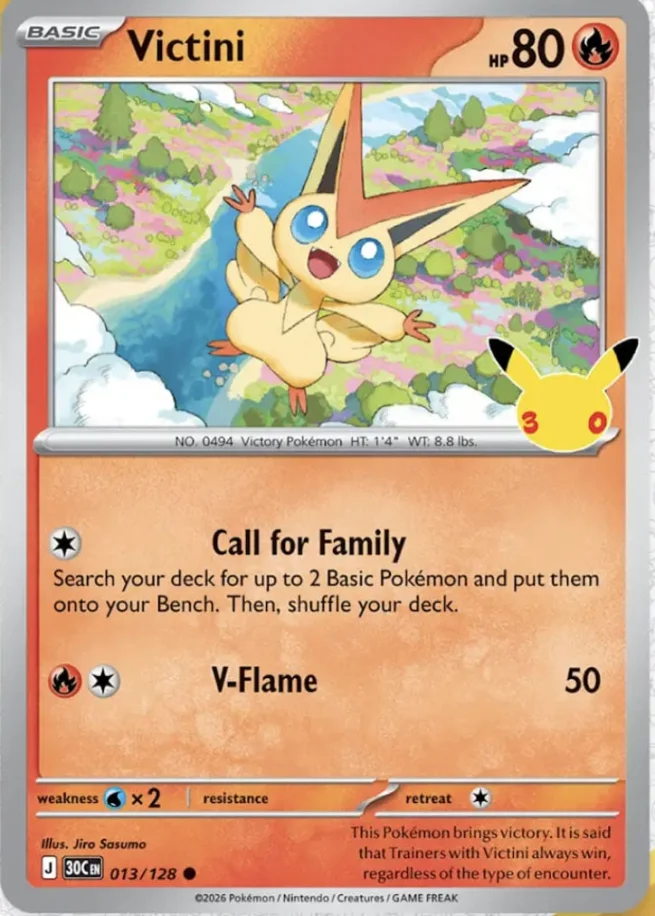 Victini 30th Celebration Pok&eacute;mon TCG 013/128