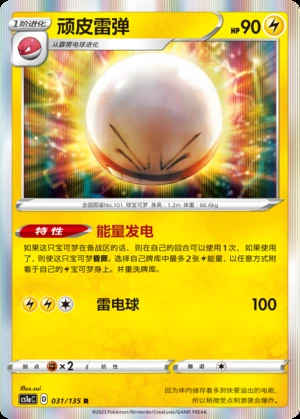 Electrode Dynamax Clash Pokémon TCG P101