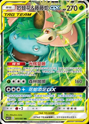 Venusaur & Snivy GX Striking Competition Pokémon TCG Y413
