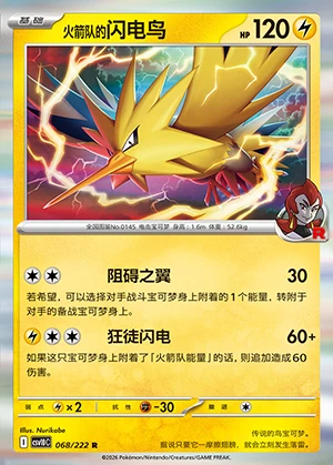 Team Rocket's Zapdos Together in Pursuit of Glory Pokémon TCG P0145