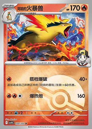 Iono's Typhlosion Together in Pursuit of Glory P0157