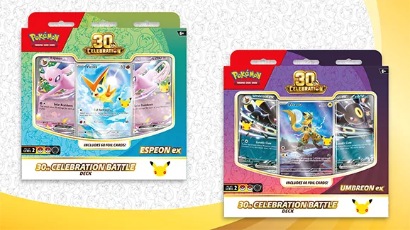 30th Celebration Battle Deck—Espeon ex | 30th Celebration Battle Deck—Umbreon ex — Pokémon TCG Battle Deck