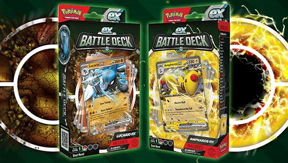 Ampharos ex Battle Deck & Lucario ex Battle Deck — Pokémon TCG Battle Deck
