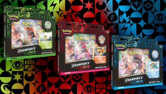 Champion’s Path Pin Collections: Turffield, Hulbury, and Motostoke Gyms — Pokémon TCG Pin Collection
