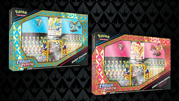 Crown Zenith Premium Figure Collection—Shiny Zacian/Zamazenta — Pokémon TCG Figure Collection