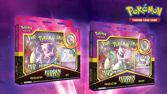 Hidden Fates Pin Collection—Mewtwo Pokémon TCG: Hidden Fates Pin Collection—Mew — Pokémon TCG Pin Collection