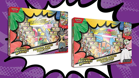 Mega Evolution—Ascended Heroes Premium Poster Collection—Mega Lucario Pokémon TCG: Mega Evolution—Ascended Heroes Premium Poster Collection—Mega Gardevoir — Pokémon TCG Poster Collection