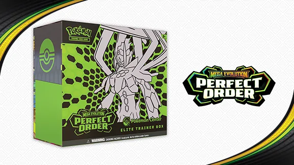 Mega Evolution—Perfect Order Pokémon Center Elite Trainer Box — Pokémon TCG Elite Trainer Box