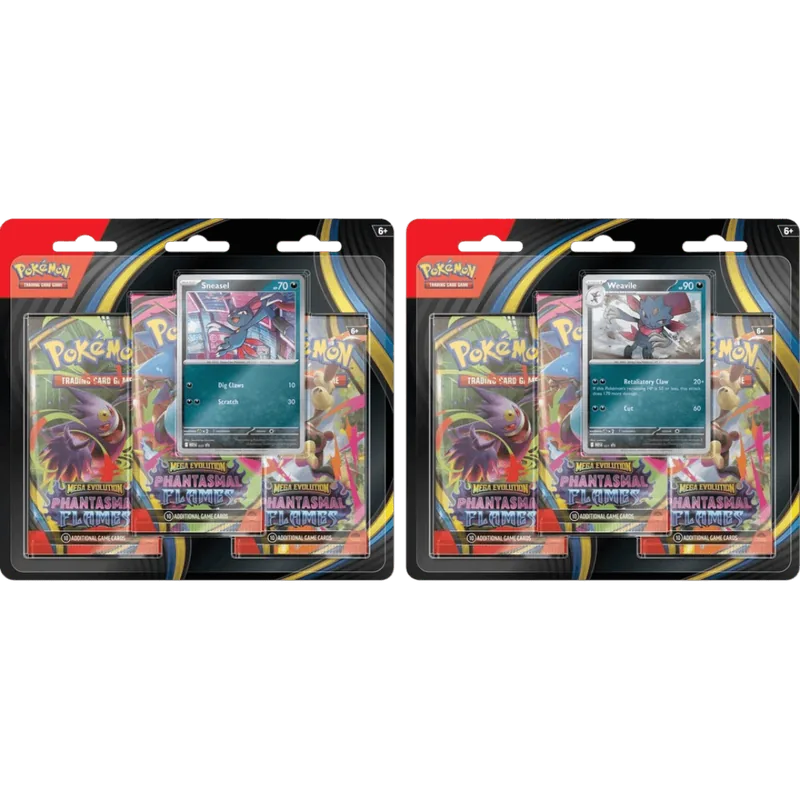 Phantasmal Flames Three-Pack Blister — Pokémon TCG Three-Pack Blister