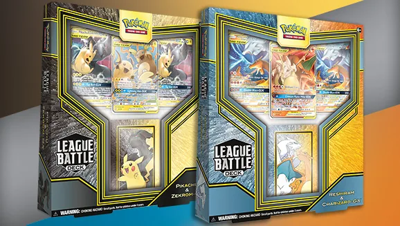 Pikachu & Zekrom-GX and Reshiram & Charizard-GX League Battle Decks — Pokémon TCG Battle Deck