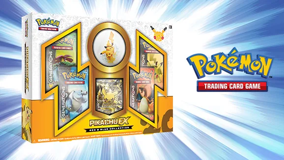 Red & Blue Collection—Pikachu-EX — Pokémon TCG Collection / Box