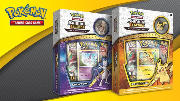 Shining Legends Pin Collections—Pikachu and Mewtwo — Pokémon TCG Pin Collection