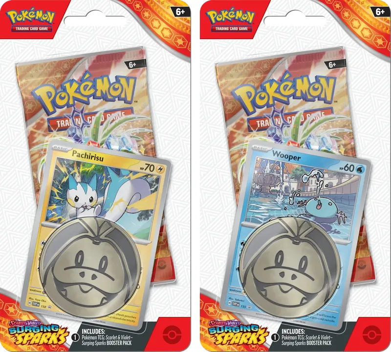 Surging Sparks Checklane Blister — Pokémon TCG Sleeved Booster