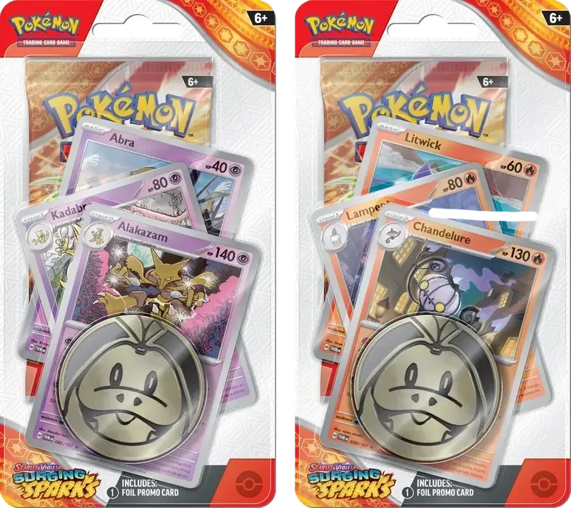 Surging Sparks Premium Checklane Blister — Pokémon TCG Sleeved Booster