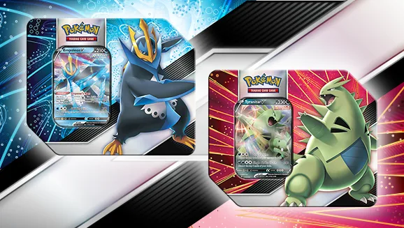 V Strikers Tin (Tyranitar V / Empoleon V) — Pokémon TCG Tin