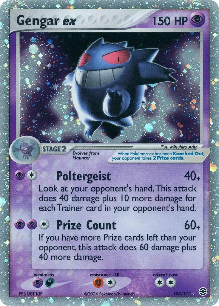 Gengar EX #108, FireRed & LeafGreen card