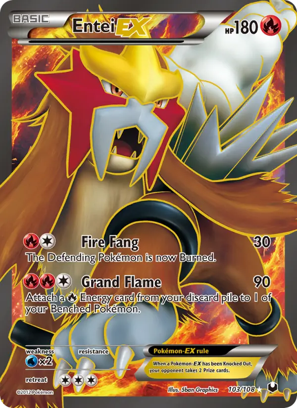Entei-EX — BW Dark Explorers 103/108