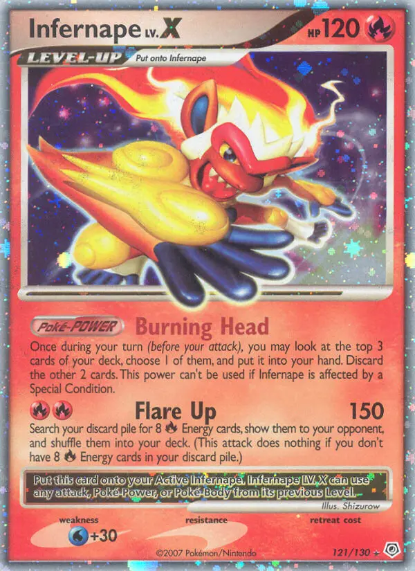 Infernape Lv.X — Diamond & Pearl 121/130