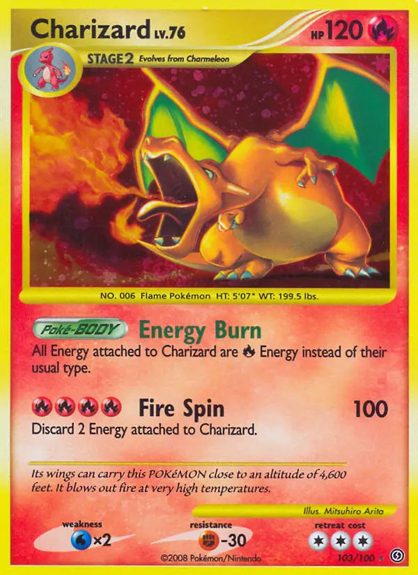 Secret Charizard — DP Stormfront 103/100