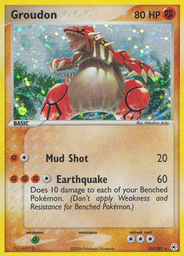 Groudon — EX Hidden Legends 102/101 Secret Rare