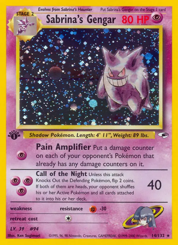 Sabrina's Gengar #14, Gym Heroes card