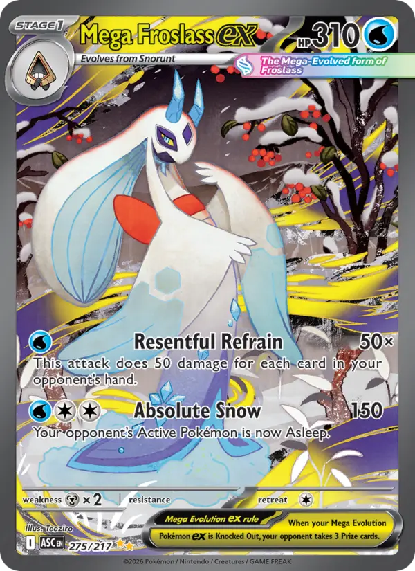 Mega Froslass ex 275/217 Special Illustration Rare from Ascended Heroes