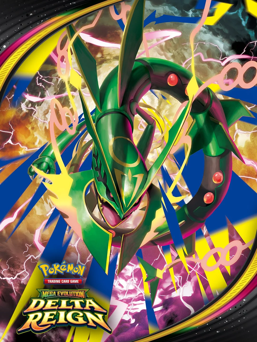 Delta Reign booster pack artwork &mdash; Mega Rayquaza