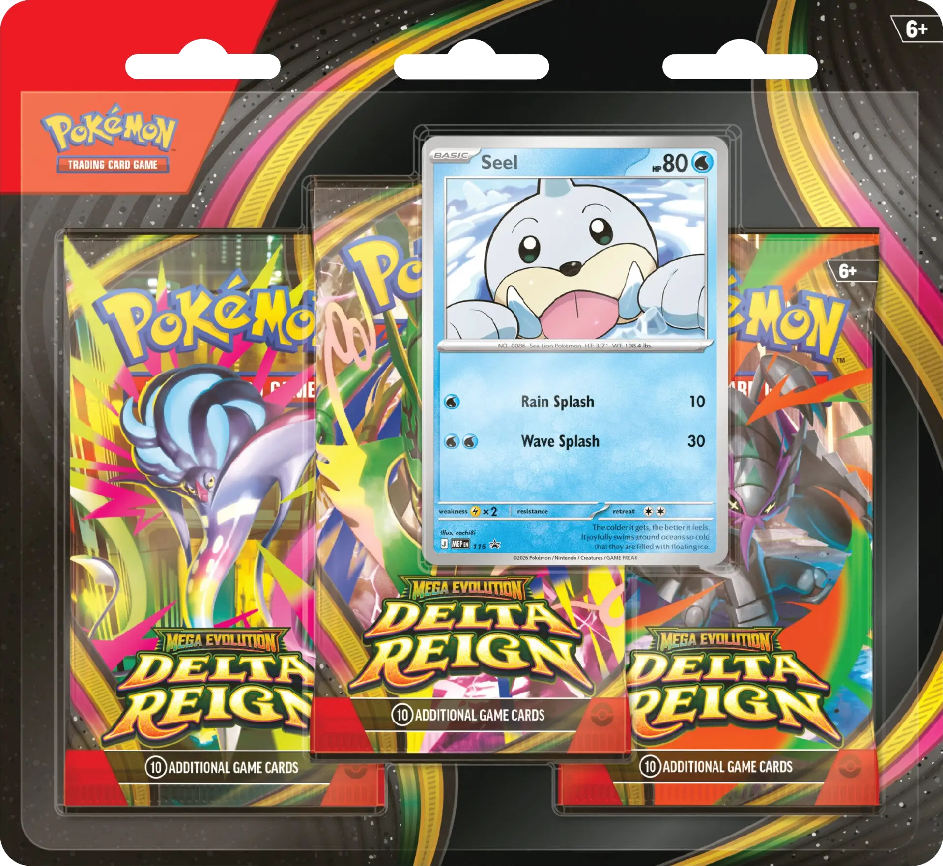 Delta Reign three-pack blister with the Seel promo