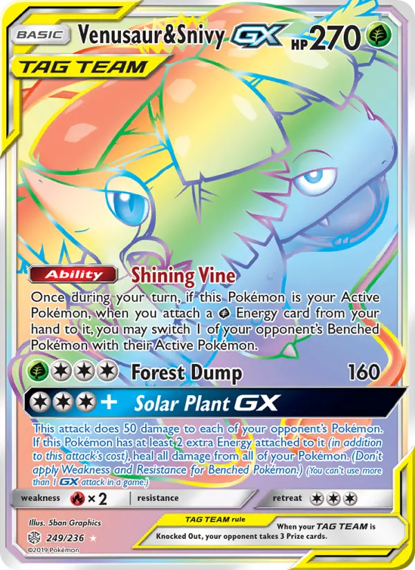 Venusaur & Snivy-GX — SM Cosmic Eclipse 249