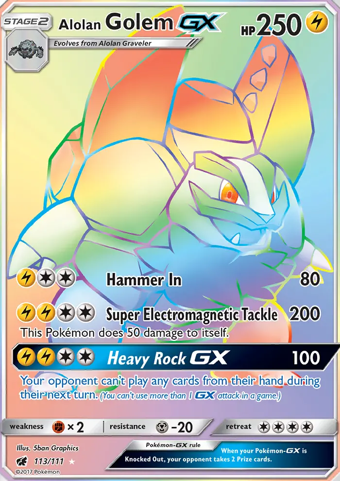 Alolan Golem-GX 113/111