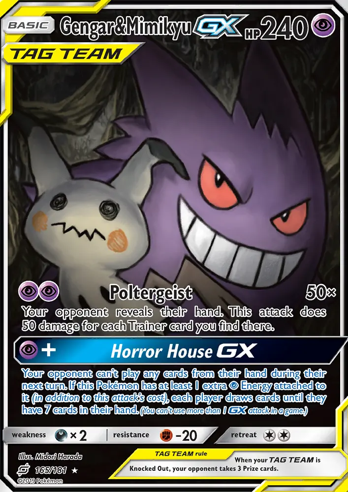 Gengar & Mimikyu GX #165, Team Up card