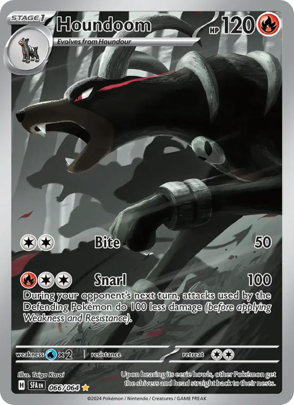 Houndoom 066/064 Illustration Rare from Shrouded Fable