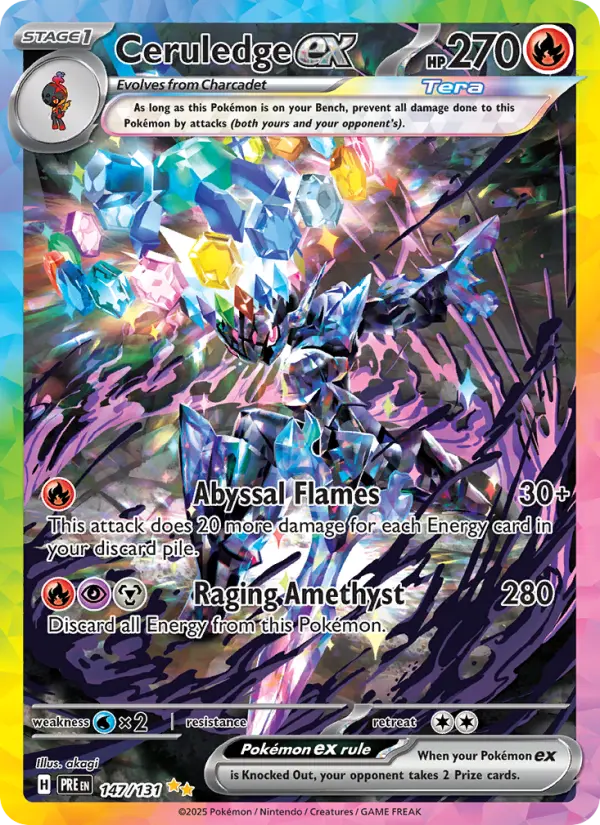 Ceruledge ex 147/131 Special Illustration Rare from Prismatic Evolutions