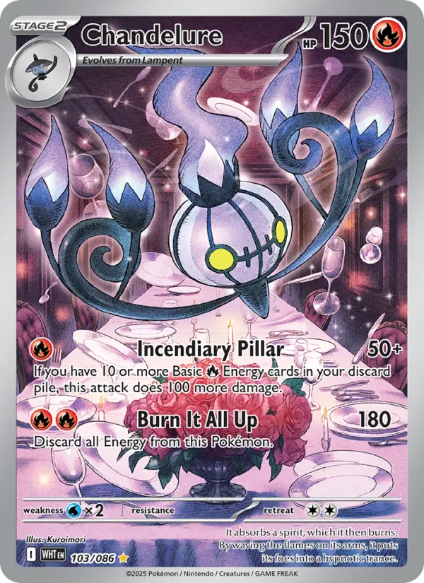 Chandelure 103/086 Illustration Rare from White Flare