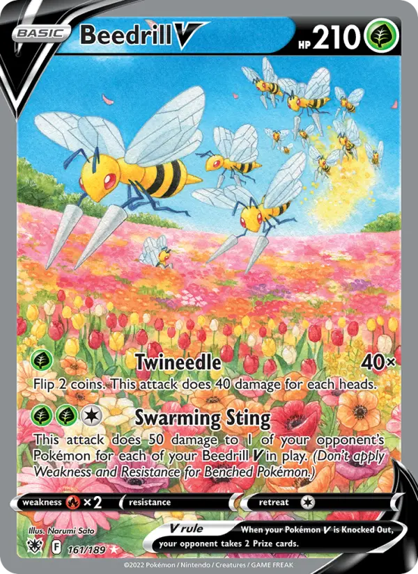 Beedrill V (Alternate Full Art) 161/189