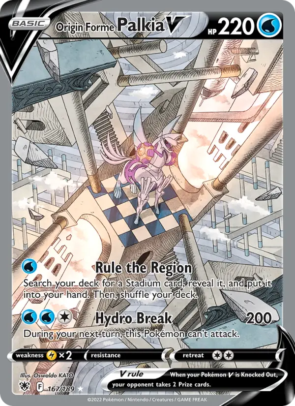 Origin Forme Palkia V (Alternate Full Art) 167/189