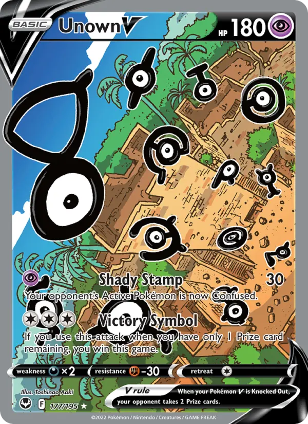 Unown V (Alternate Full Art) 177/195