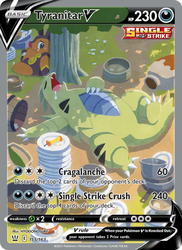 Tyranitar V (Alternate Full Art) — SWSH Battle Styles