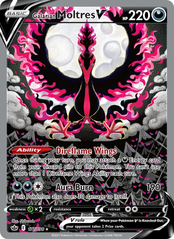 Galarian Moltres V (Alternate Full Art) 177/198