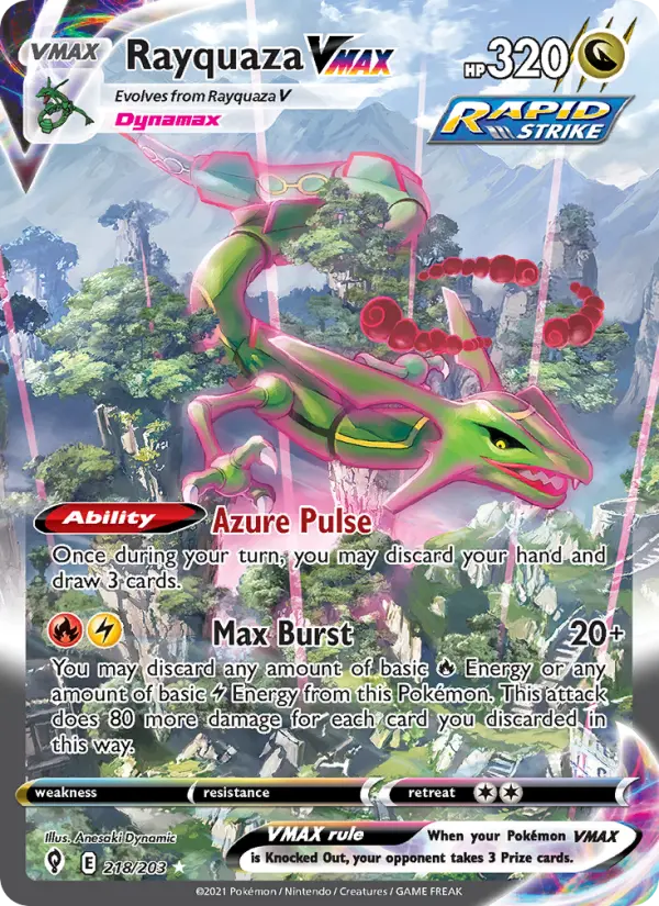 Rayquaza VMAX (Alternate Art Secret) 218/203