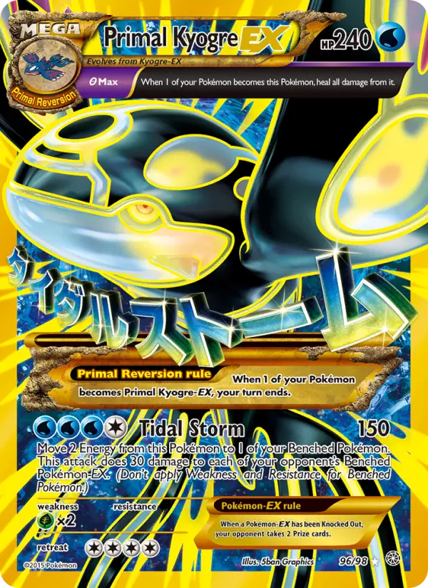 Primal Kyogre-EX — XY Ancient Origins 96