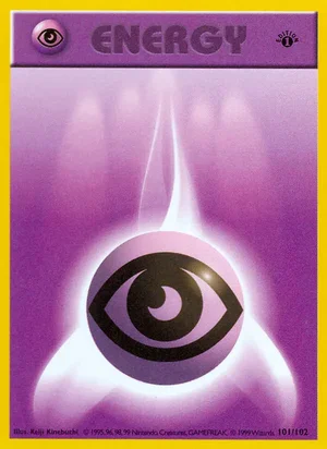 Psychic Energy 101/102 Common, Base Set Pokémon TCG card