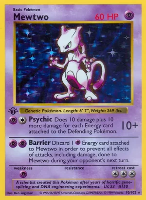 Mewtwo 010/102 Holo Rare