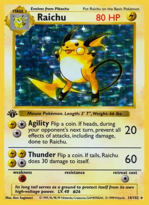 Raichu 014/102 Holo Rare