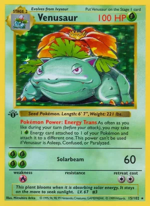 Venusaur 015/102 Holo Rare