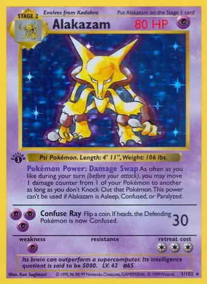 Alakazam 001/102 Holo Rare