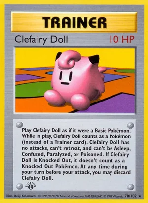 Clefairy Doll 070/102 Rare, Base Set Pokémon TCG card
