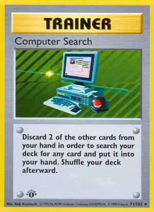 Computer Search 071/102 Rare, Base Set Pokémon TCG card