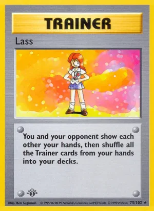 Lass 075/102 Rare, Base Set Pokémon TCG card