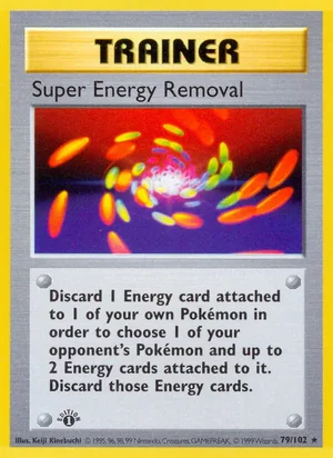 Super Energy Removal 079/102 Rare, Base Set Pokémon TCG card